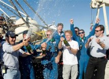 Armadillo Aerospace och John Carmack firar med champagne Armadillo Aerospace och John Carmack firar med champagne