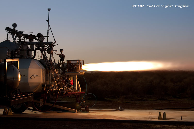 Nya bilder på testerna med Lynx framtida raketmotor