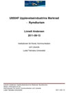Upplevelseindustrins Marknad - Rymdturism, Linnett Andersen,  Institutionen för konst, kommunikation och lärande vid Luleå Tekniska Universitet, 2011